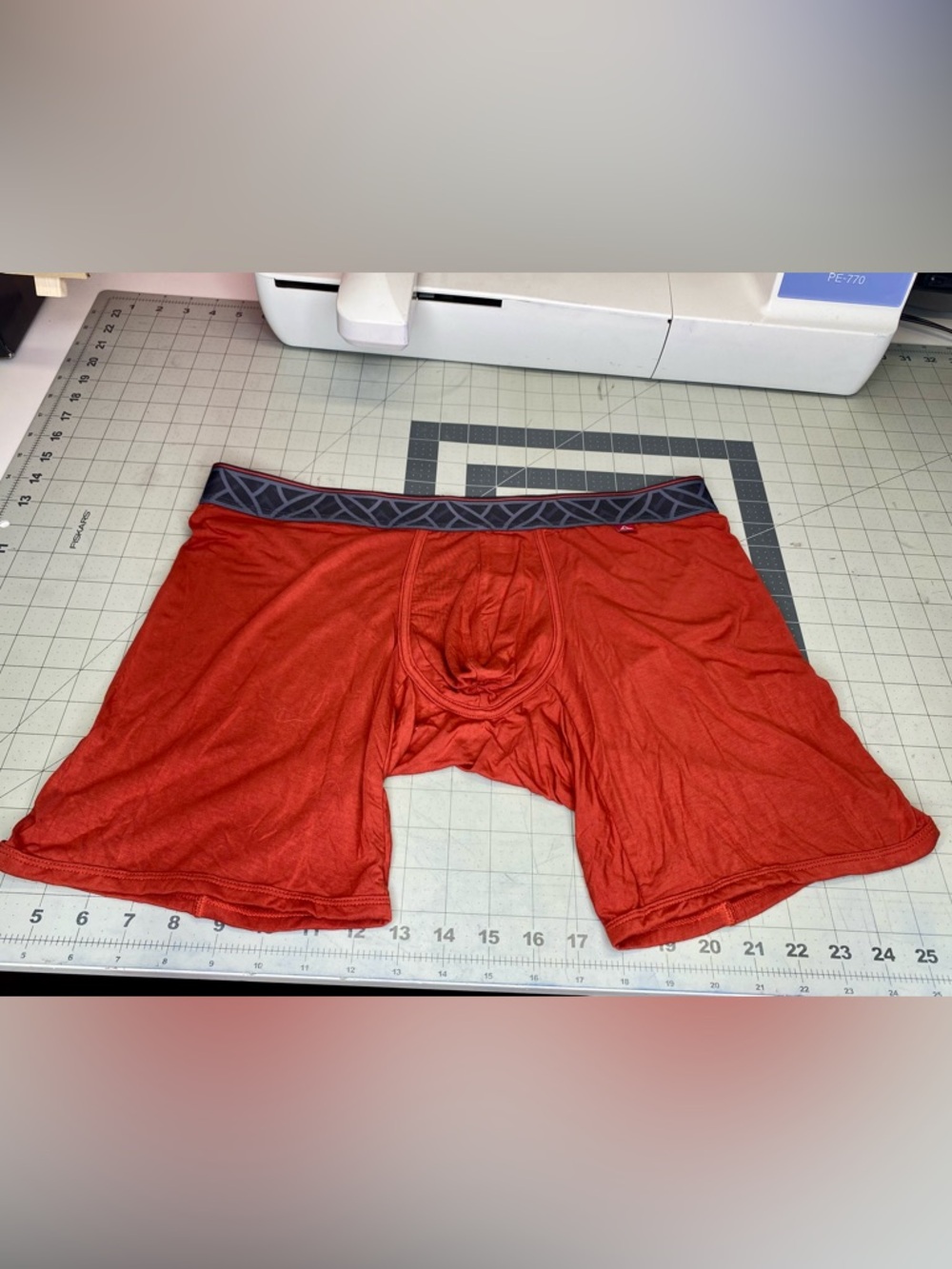 Krakatoa men's underwear Large Anti-Gravity boxer brief Micro Modal lava red